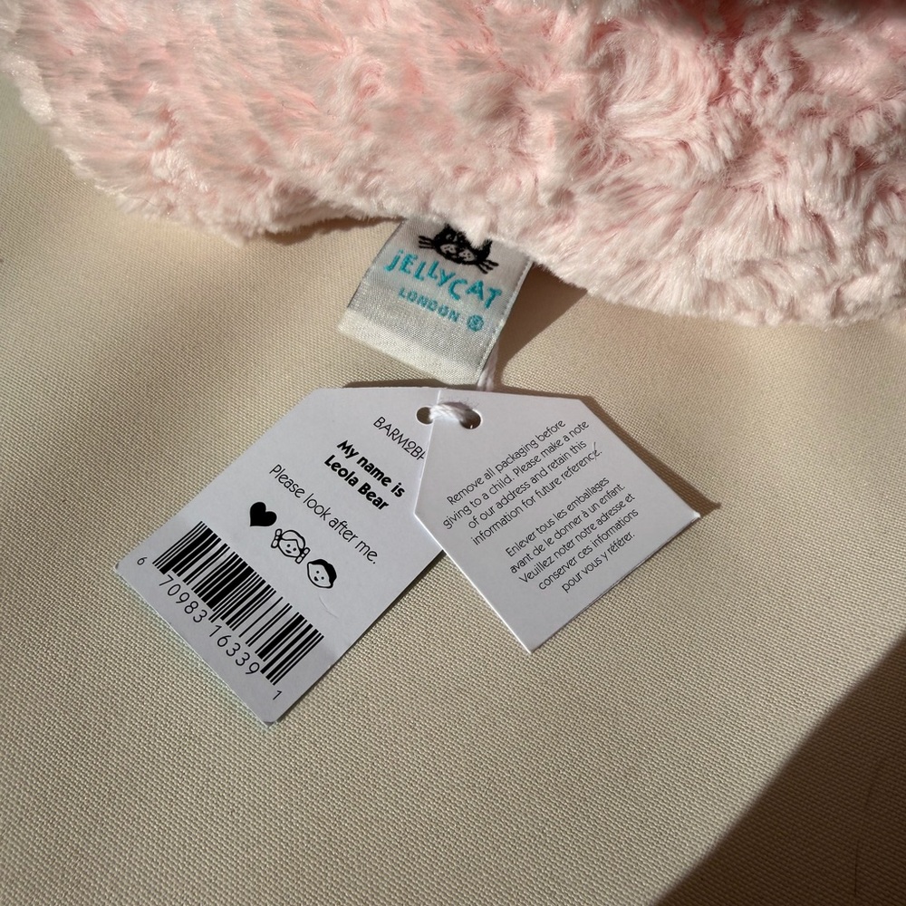 SPRING SALE🌷 NWT Leola Bear Jellycat 💗 Medium Size - Picture 3 of 7